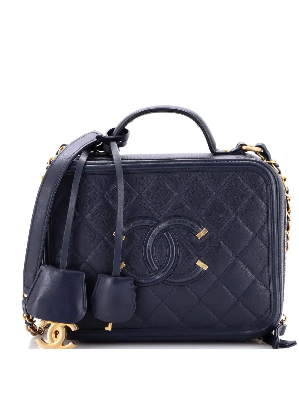 Chanel Filigree Vanity Case Quilted #220137C41B
